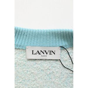Lanvin Fringed Cardigan in Light Blue Cotton